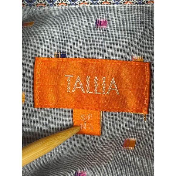 Tallia Men's Pattern Dress Shirt Casual Button Up Size S 14 1/2 - Picture 3 of 9